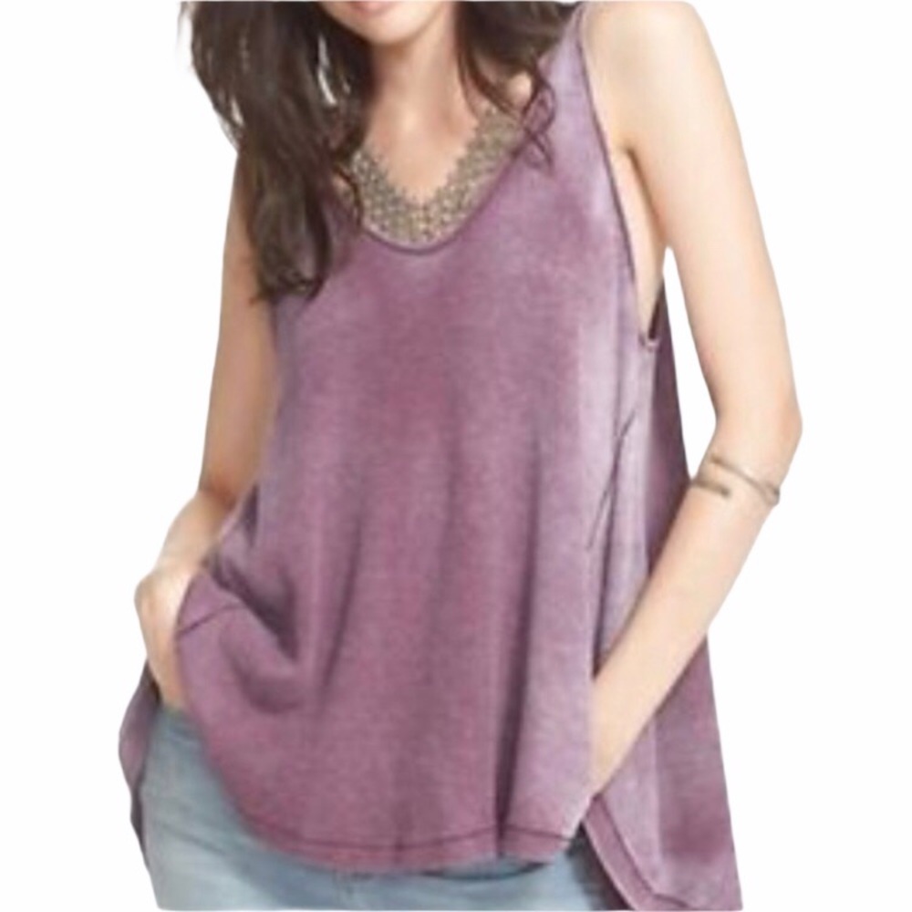 Free People Thermal purple tank top size XS